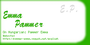 emma pammer business card